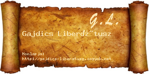 Gajdics Liberátusz névjegykártya